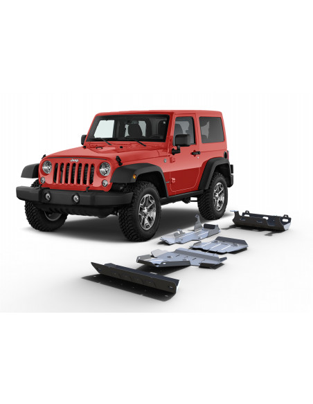 Kit de 5 proteções 6 mm Rival para Jeep Wrangler JK 2007 - 2018 (3 portas)