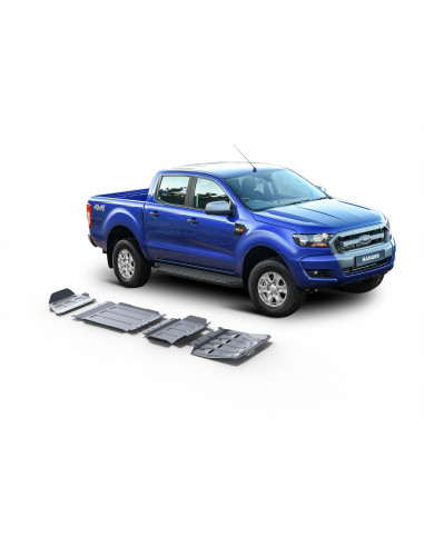 Kit de 4 protecciones 4 mm Rival para Ford...