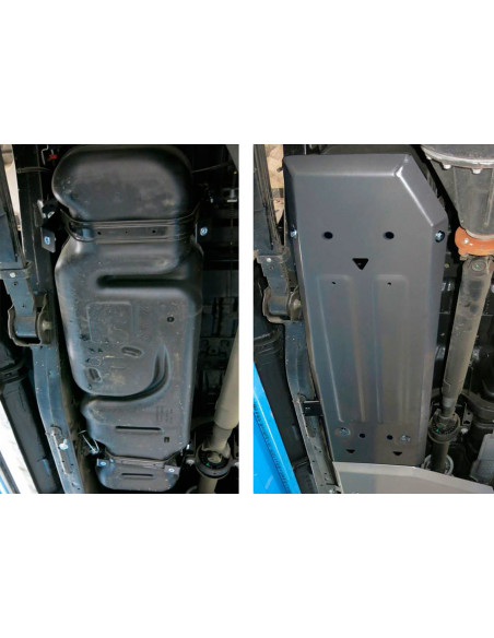 Protección depósito de combustible 4mm fabricado en duraluminio Ford Ranger PX mk2 / 3 - Rival