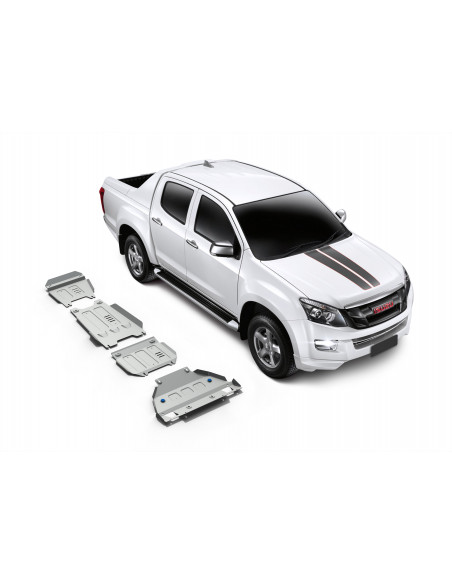 Kit de 4 protections 6 mm Rival pour Isuzu D-Max 2012 - 2020