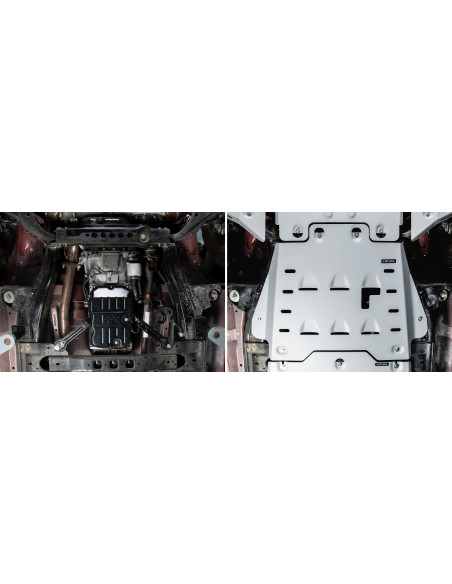 Protección de boîte de vitesses 6mm fabriquée en duraluminio Isuzu D-MAX - Rival