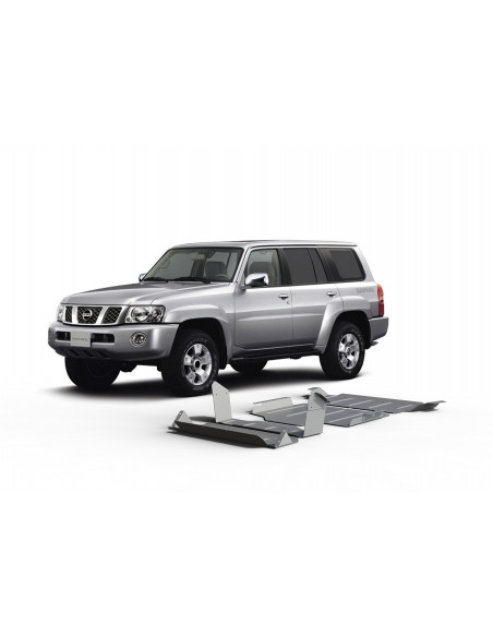 Kit de 4 protecciones 6 mm Rival para Nissan Patrol Y61 2004 - 2010