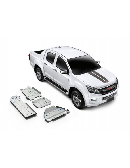 Kit de 4 proteções 6 mm Rival para Isuzu D - Max 2021 - ATUAL