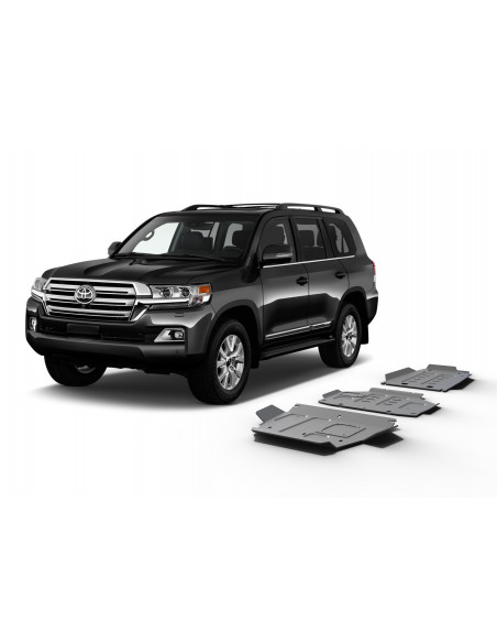 Kit de 4 protections 6 mm Rival pour Toyota Land Cruiser 200 J20 (2007 - ACTUEL) - Rival