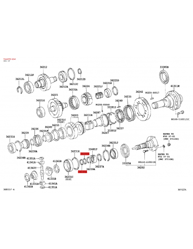 Ring or transfer case output flange for rear...