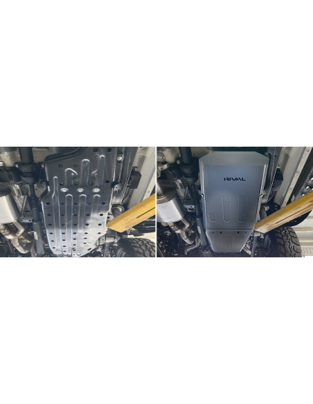 Protección de réservoir de carburant 4mm en duraluminio Ford Ranger Raptor ((2022 - ACTUAL)) - Rival