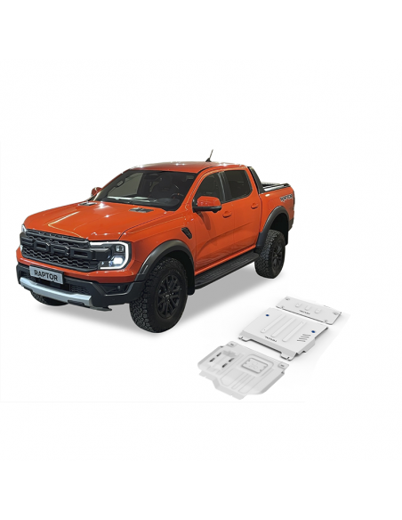 Kit di 3 protezioni (senza deposito) in 6 mm Rival per Ford Ranger Raptor (2022 - ATTUALE)