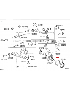 junta mangueta dianteira J10 - Original Toyota Land Cruiser 2