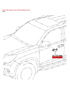 Clignotant rétroviseur gauche J15 / 20 - Original Toyota... 2