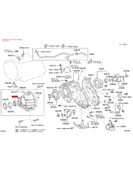 Retentor da caixa de mudanças para caixa de transferência J12 / 15 / Toyota Hilux / FJ Cruiser - Original Toyota Land Cruiser
