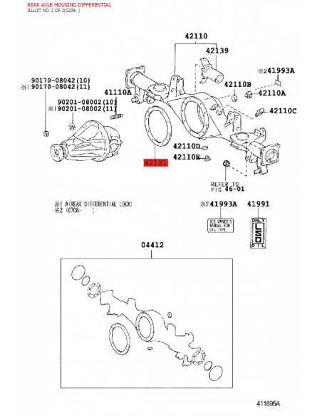 Kit di manicotto della trasmissione anteriore per Hilux (base) - Originale Land Cruiser Toyota