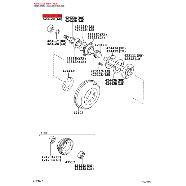 Hintere innere Achsdichtung, für Toyota Hilux...