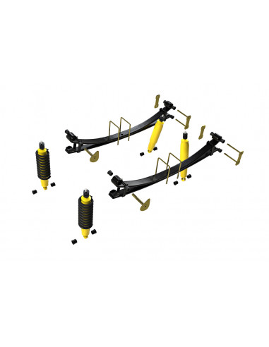 Full suspension kit reinforced with Parabolic Ballestas +40mm (0-400kg) Mitsubishi L200 - Terrain Tamer