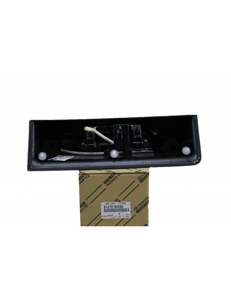 Halterung + Kennzeichenleuchtenhalterung für Heckklappe für Toyota Land Cruiser J9 - Original Toyota Land Cruiser