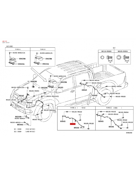 Rear ABS wiring for Toyota Hilux Vigo - Original Toyota Land Cruiser