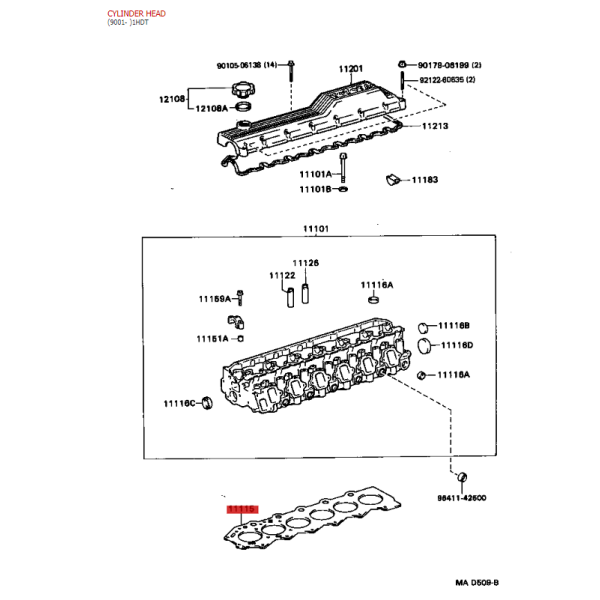 Guarnizione testa mark - 1 (12 valvole /1HDT),...