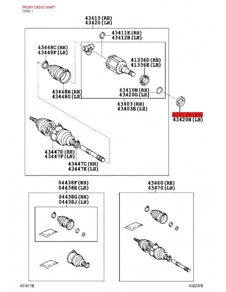 Reten de différentiel avant droit J15 / 20 / FJ - Original Toyota Land Cruiser
