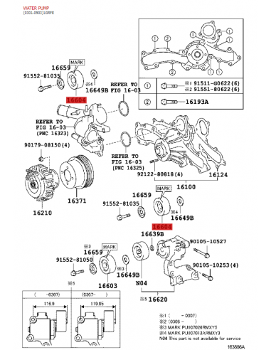 Polea correa servicio J12 / FJ cruiser (N - 2)...