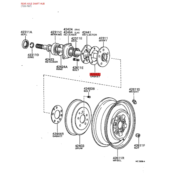 Oil deflector rear bushing assembly for Toyota...