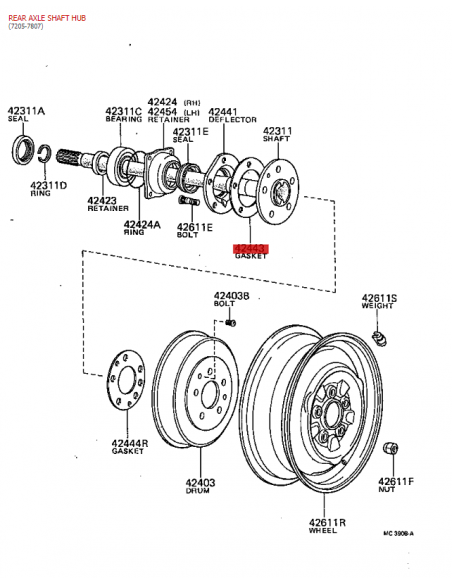Junta defletora do bujão de óleo traseiro para Toyota Hilux Vigo (após 2008) - Original Toyota Land Cruiser
