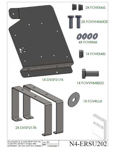 Placa de montaje para accesorios hueco motor...