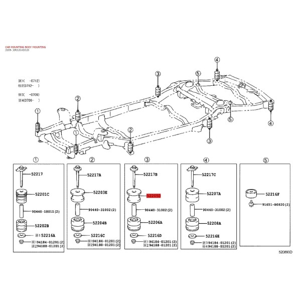 Silentblock carroceria nº3 superior J12 / FJ...