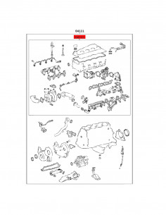 Top engine gasket kit for Toyota Land Cruiser J12 / 15 -... 2