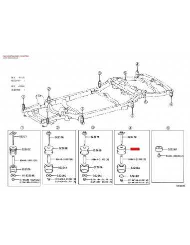 Silentblock body No. 4 upper J12 / FJ Cruiser -...