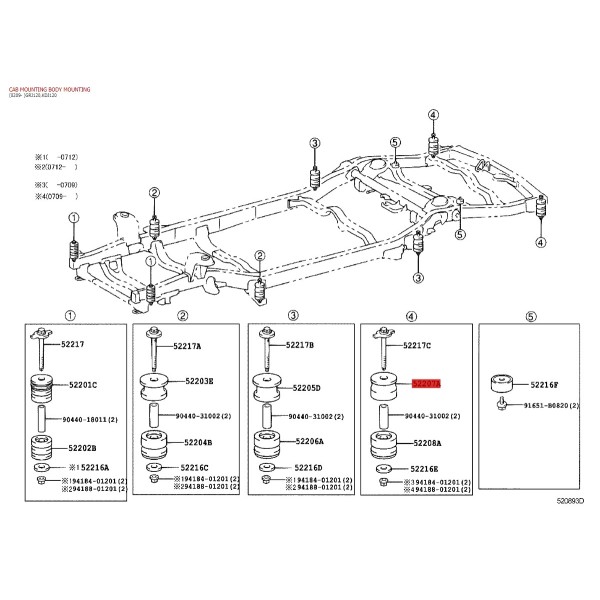 Silentblock carroceria nº4 superior J12 / FJ...