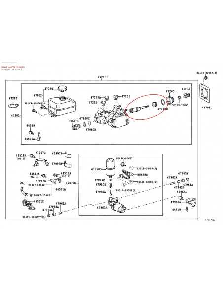 Brake master cylinder kit with ABS for Toyota Land Cruiser J10 - Original Toyota Land Cruiser