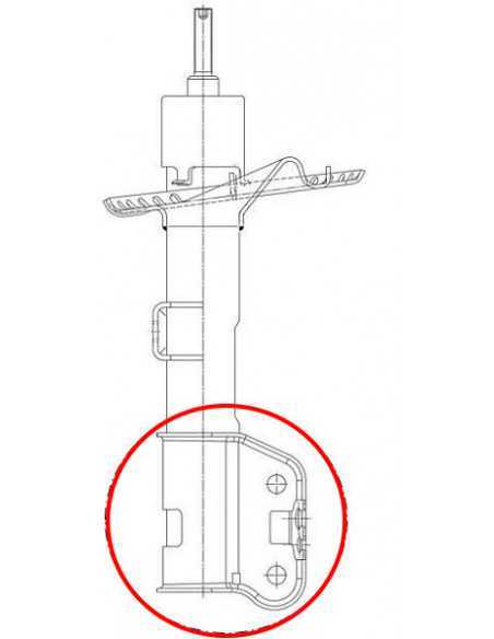 Front reinforced shock absorber +30mm Volkswagen Transporter T5 / T6 (shock absorber attachment) - Pedders