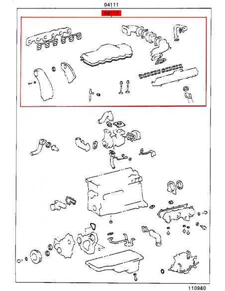 Kit JOINTS DE HAUTE MOTEUR pour Land Cruiser J10 - Original Land Cruiser