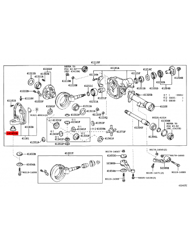 Silentblock differenziale anteriore per Toyota...
