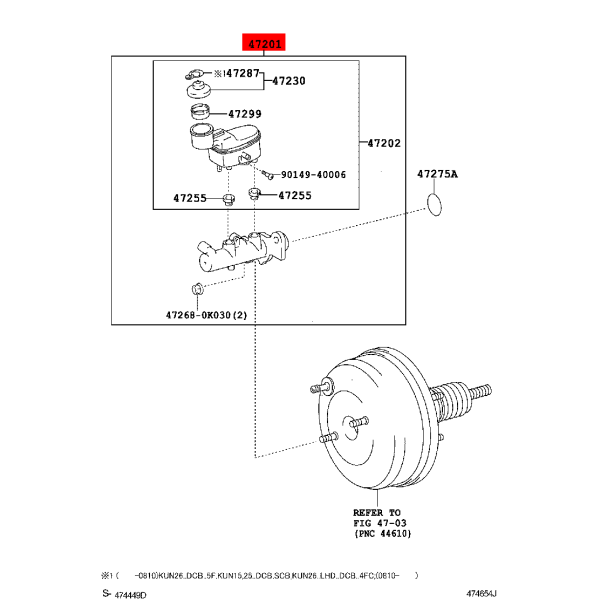 Bomba de frein pour Toyota Hilux Vigo -...