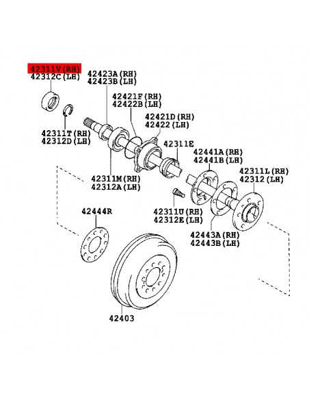 Retaining rear inner hub Toyota Hilux Vigo / Revo (after 2008) - Original Toyota Land Cruiser