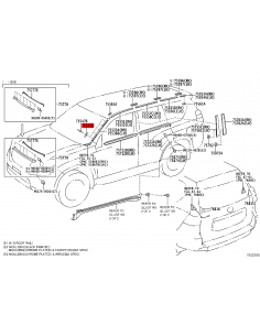 Grampo Moldura exterior vidro dianteiro Para Toyota Land... 2