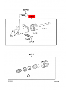 Clutch Slave Cylinder for Toyota Land Cruiser J9 -... 2
