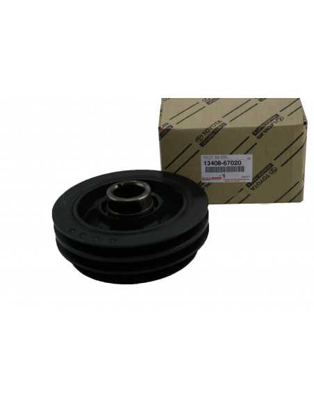 Polia do virabrequim Para Toyota Land Cruiser J7 / 9 (motor 1KZT / 1KZTE) - Original Toyota Land Cruiser