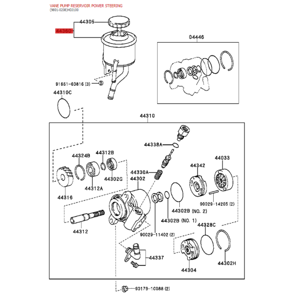 Depósito de dirección para Toyota Land Cruiser...