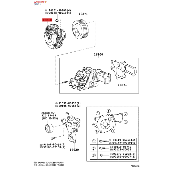 Acoplador viscoso Toyota para Toyota Hilux...