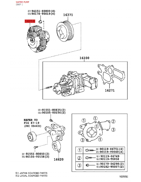 Viskokupplung Toyota für Toyota Hilux (1kdftv / 2kdftv) - Original Toyota Land Cruiser