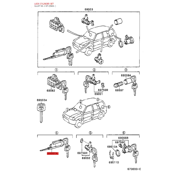 Clausor de arranque für Toyota Land Cruiser J9...