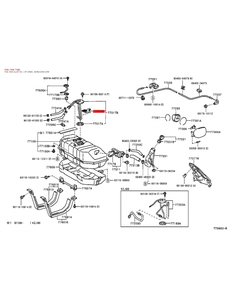Filtre intérieur du réservoir J9 - Original Toyota Land Cruiser