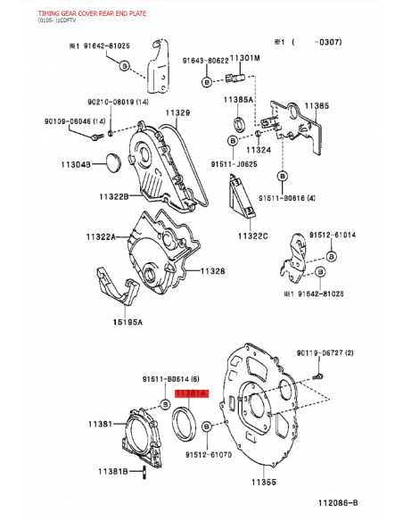 Reten côté boîte de vitesses du vilebrequin Rav-4 - Original Toyota Land Cruiser