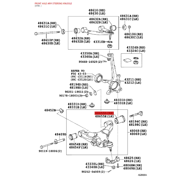 Front lower control arm silentblock (n-2) J20 -...
