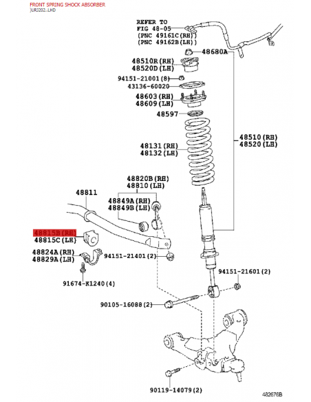 Silentblock Vorderachsstabilisator J20 (01 - 2012) - Original Toyota Land Cruiser