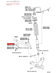 Silentblock barre stabilisatrice avant pour Toyota Land... 2