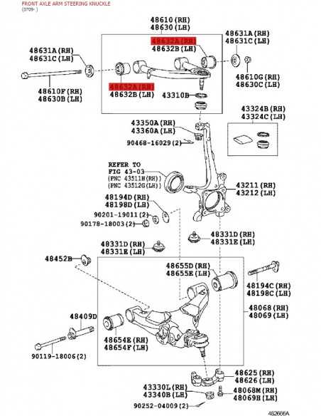 Silentblock trapecio superior delantero J20 - Original Toyota Land Cruiser