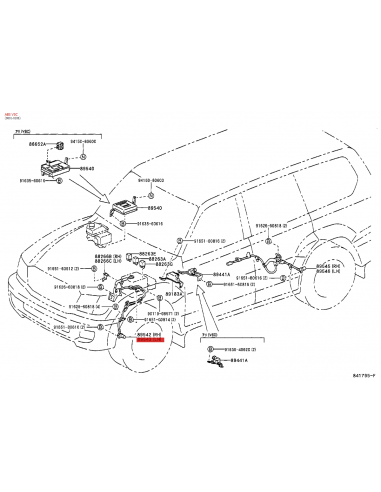 Front left ABS wiring J10 - Original Toyota...