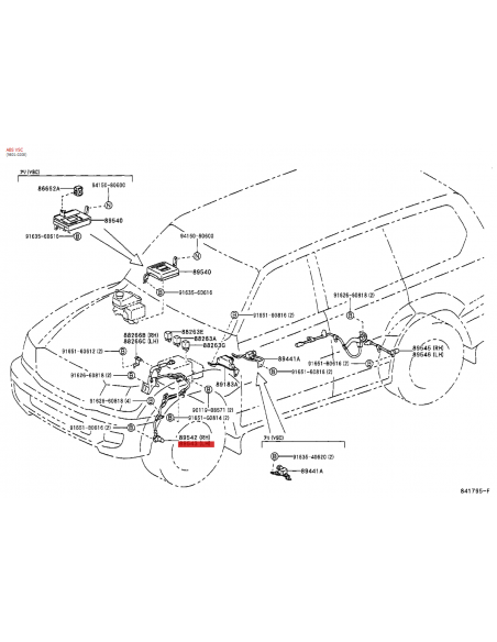 Cableado abs delantero izquierdo J10 - Original Toyota Land Cruiser